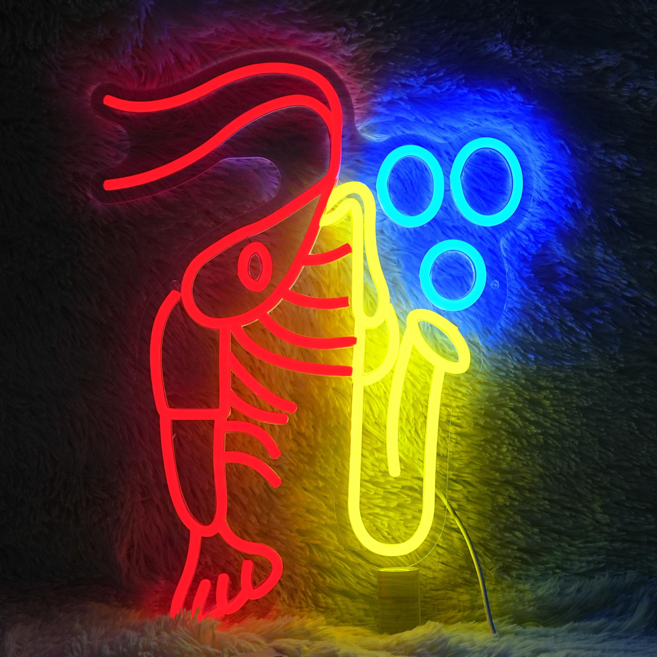 GNVETZLL Lobster Saxophone Neon Sign for Wall Decor Jazz Music